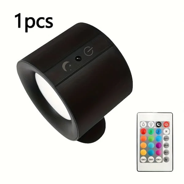 1 st/2 st Dubbelsidig Magnetisk Vägglampa, 360° Roterande RGB Nattlampa, Touch Fjärrkontroll, USB Uppladdningsbar, Plast Sconce, Ej Avtagbar Black- Z-FD-TM-eu-410 1 st/2 st Dubbelsidig Magnetisk Vägglampa, 360° Roterande RGB Nattlampa, Touch Fjärrkontroll, USB Uppladdningsbar, Plast Sconce, Ej Avtagbar Black- Z-FD-TM-eu-410