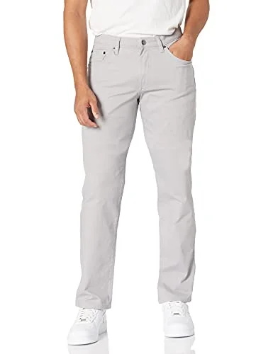 Amazon Essentials Herr rak passform 5 ficka stretch twillbyxor, ljusgrå, 36 B x 30 L 193548641931