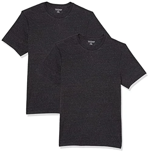 Amazon Essentials mäns Slim Fit kortärmad T shirt med rund hals, paket 2, kolljung, Large 196433606312