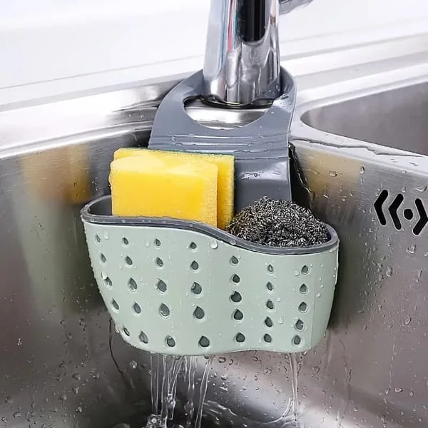 1 pc. Multifunctional Silicone Dish Sponge Rack with Adjustable Strap – Organize Dish Sponges, Kitchen Utensils and More! ZS-EU-0723001846