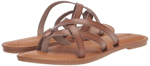 Amazon Essentials dam platta remsandaler att glida in i, svampbrun, 41,5 EU bred 196433169961