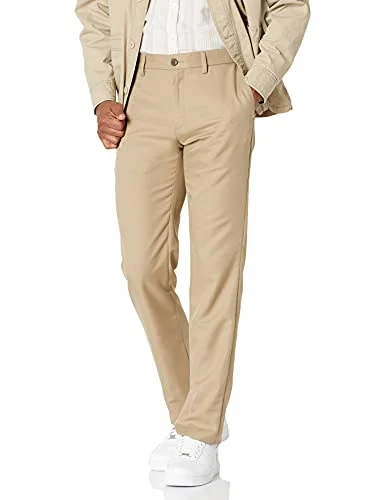 Amazon Essentials Herr Slim Fit klänning med platt framsida, kakibrun, 36 B x 32 L 195111848570