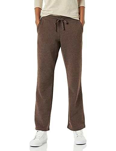 Amazon Essentials fleecebyxor med raka ben för kvinnor (finns i plusstorlek), choklad, medium 195111699912