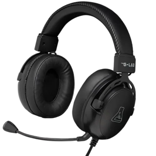 The G Lab Korp Titanium PS5/PS4/PC spelheadset Trådbundet med avtagbar mikrofon, 3,5 mm kontakt, högkvalitativt stereoljud PC fjärrkontroll Nytt 2024 3760162050615