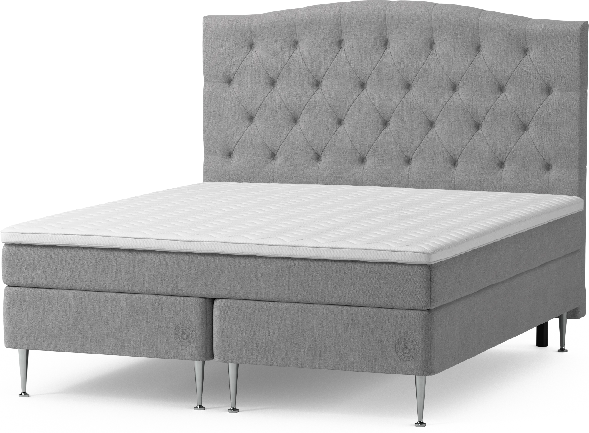 Asperö Comfort Kontinentalsäng, dubbelsäng med bäddmadrass Comfort och sängben 0rREi