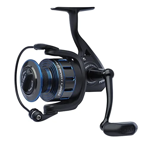 PENN Combat III, fiskerulle, spinnrullar, havsfiske, mångsidig havsfiskerulle för båt, kajak, strand, spinning, jigging, surfing och allroundanvändning, unisex, svart/blå, 4000 31324288041