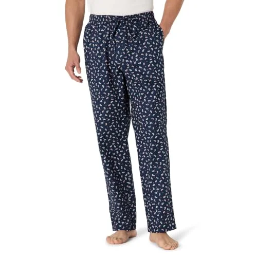 Amazon Essentials Men's Vävd pyjamasbyxa rak passform, Marinblå Paisley, M 192912462431