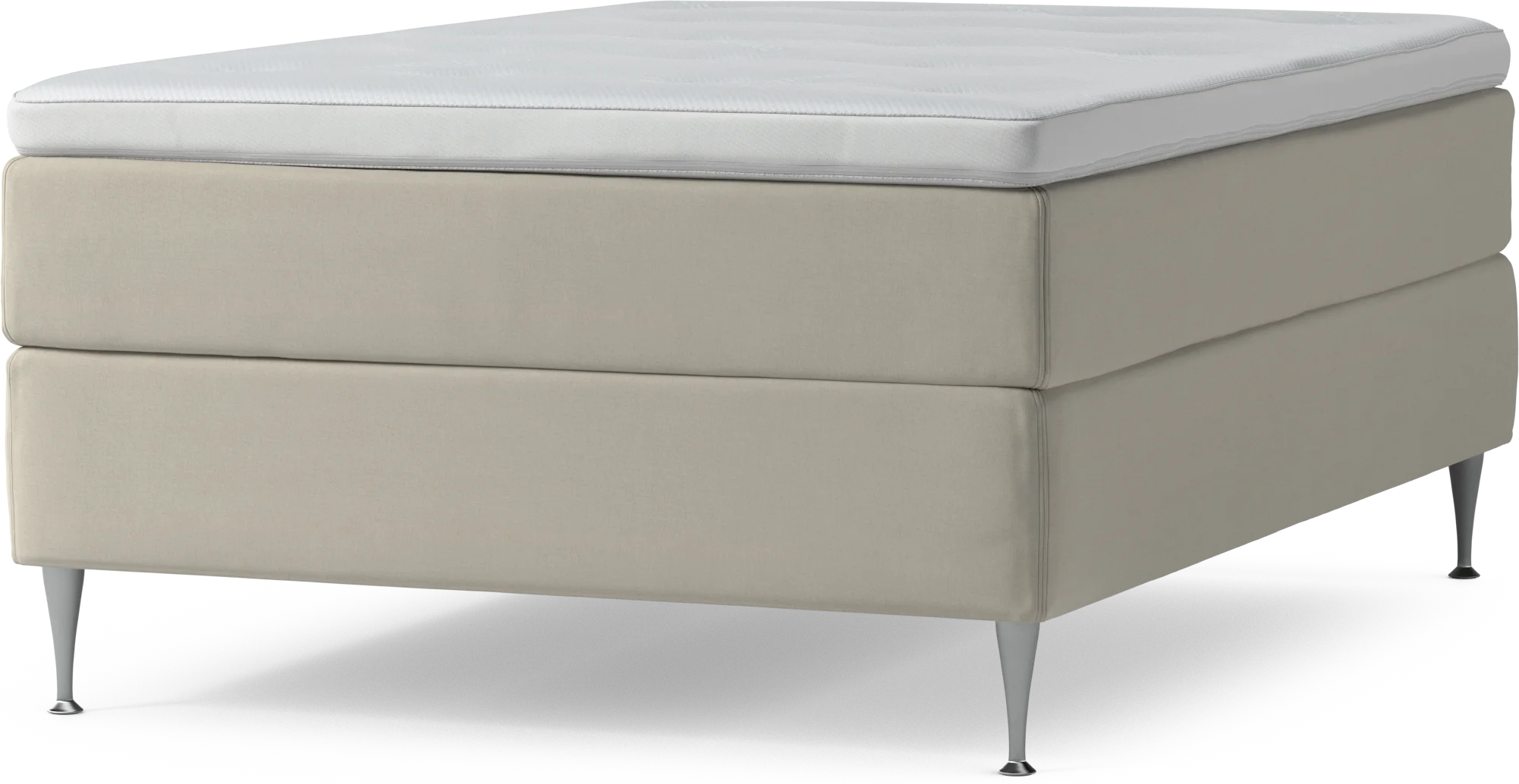 Delux Dream Kontinentalsäng, enkelsäng 140 cm med bäddmadrass och sängben N93tT