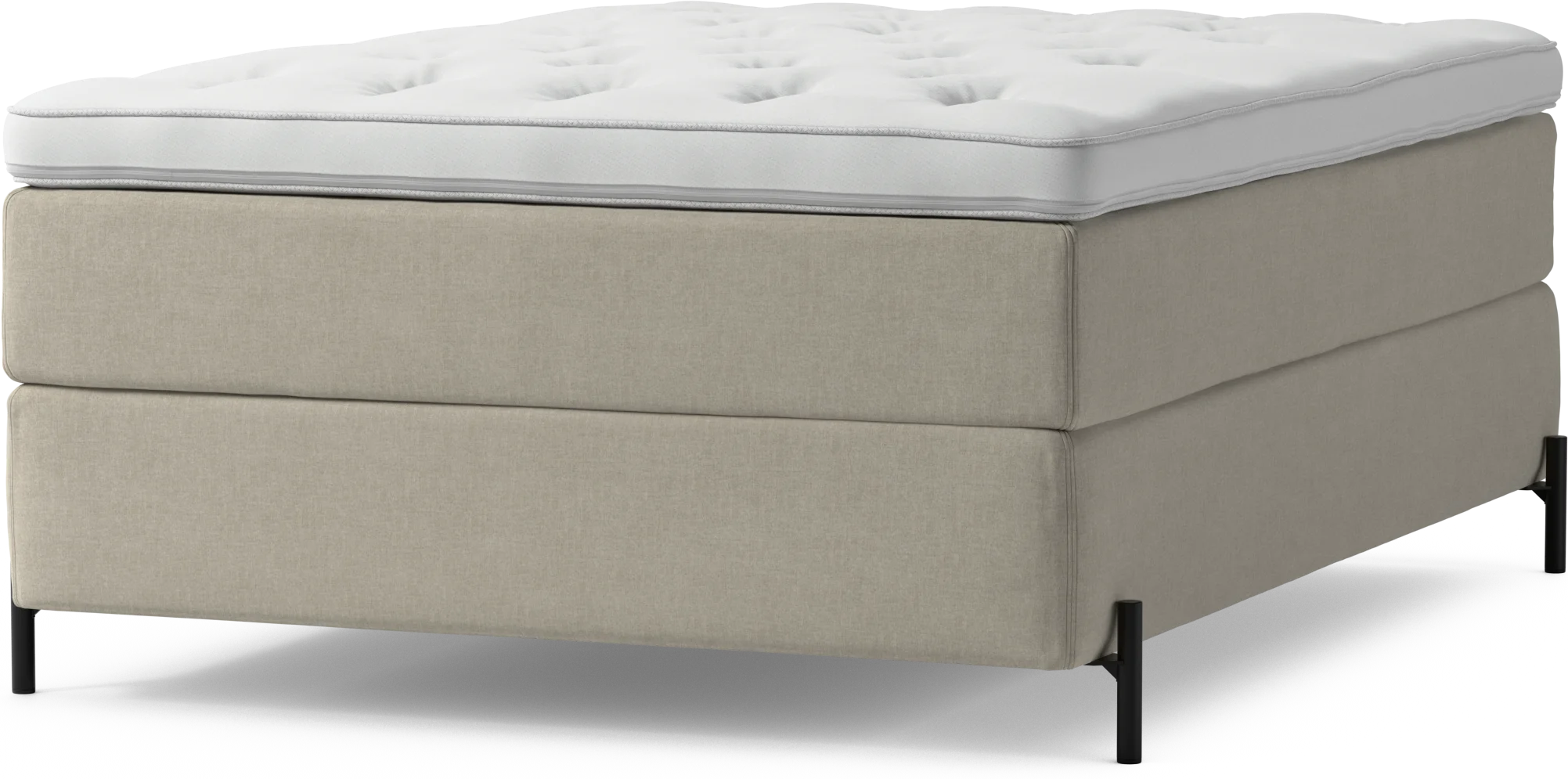 Delux Dream Kontinentalsäng, enkelsäng 140 cm med bäddmadrass och sängben mrnTY