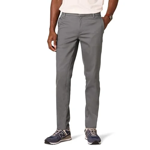 Amazon Essentials Herr Slim Fit Skrynkelbeständig platt framsida, stretch Chino byxa, kol, 33 B x 32 L 196433818562