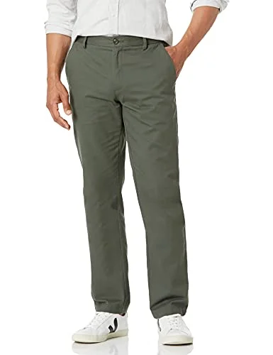 Amazon Essentials herr rak passform skrynkelfri platt framsida chinos byxa, oliv, 34 B x 28 L 191770922637