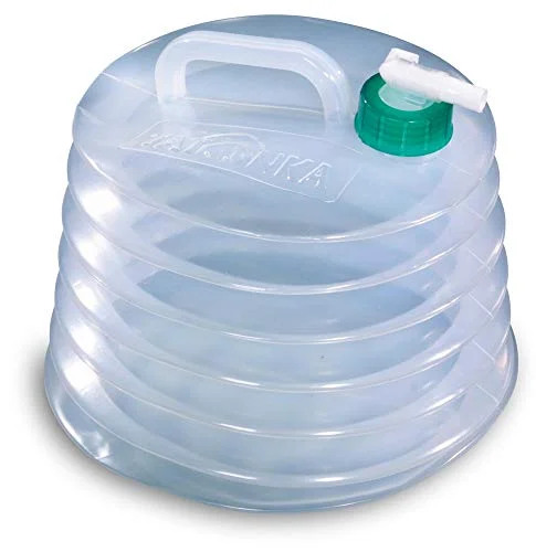 Tatonka Fällbar behållare 10 l vattenbehållare med minimal förpackningsstorlek och vikt liter volym (27,5 x 6 cm) 4013236363517