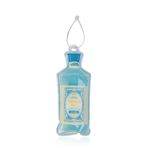 Accentra maxi duschgel GIN FLAVOR i ginflaska look inkl. galge, 200 ml med doft av ginsmak fantastisk presentidé till fars dag, födelsedag eller påsk 4015953716492