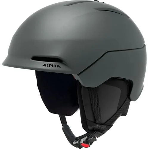 ALPINA Unisex vuxen NAX skidhjälm, Midnight Grey matt, 5559 4003692326270