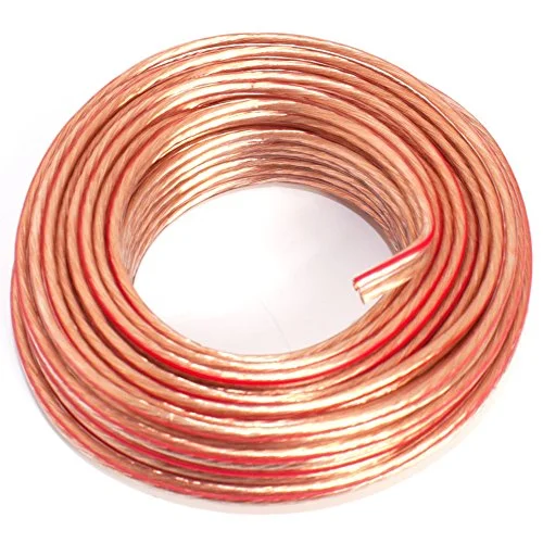 Högtalarkabel 2 x 1,50 mm2 10 m transparent CCA ljudkabel boxkabel 4053171997569