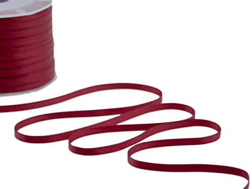 Furlanis Dubbelsatinband, italienskt tyg amarant, 6 mm x 25 m 8027335403216
