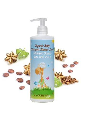 Azeta Bio 2 i 1 certifierad ekologisk baby barn schampo kropps och hårtvätt 200 ml 8051566730285