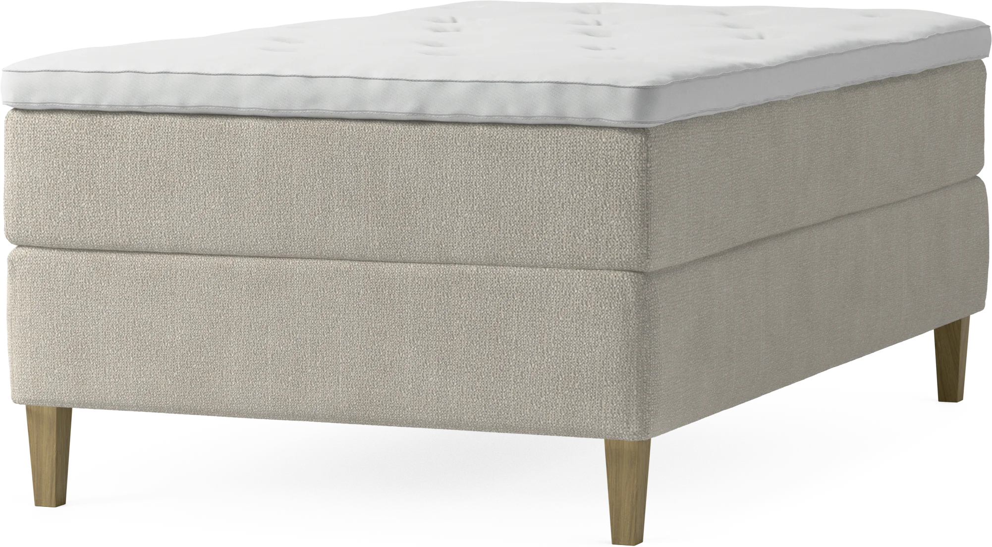 Delux Dream Kontinentalsäng, enkelsäng 120 cm med bäddmadrass och sängben 849Yo