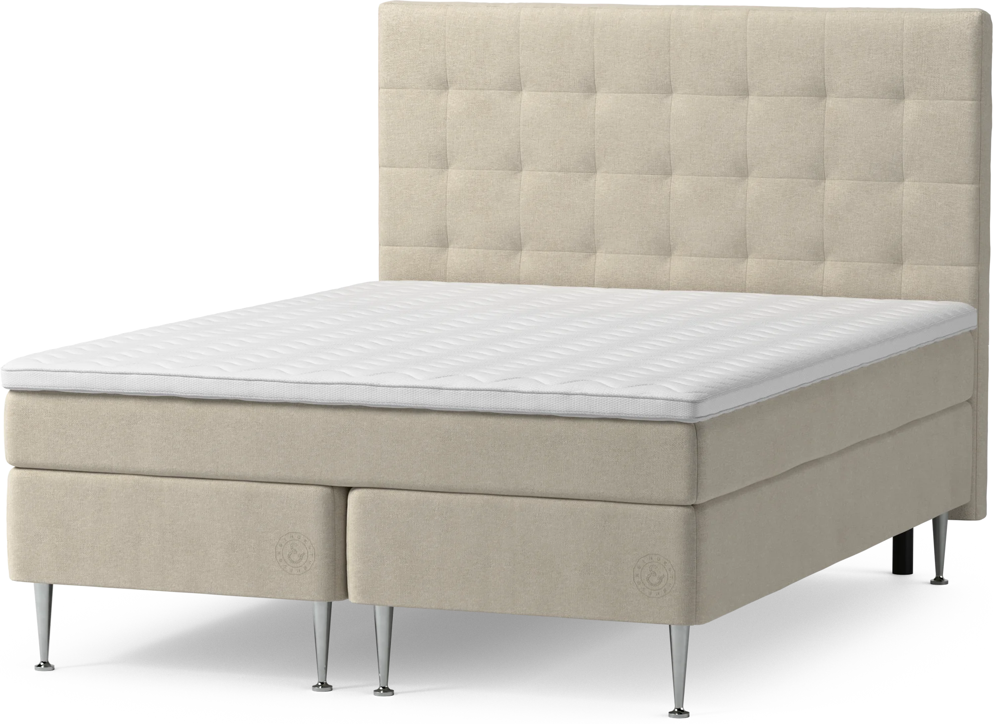 Asperö Comfort Kontinentalsäng, dubbelsäng med bäddmadrass Comfort och sängben rqcza