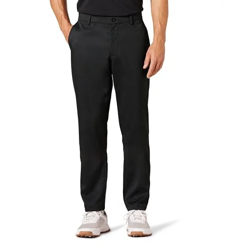 Amazon Essentials mäns atletisk passform stretchgolfbyxor (finns i stora och långa), svarta, 36 W x 34 L 197153023403