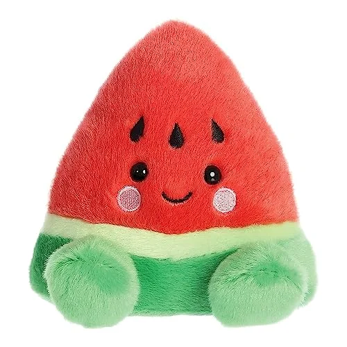 Aurora, 33771, palmpalmpalmpalmpalmpalm vattenmelon, plyschdjur, grön och röd, 13 cm 5034566337718