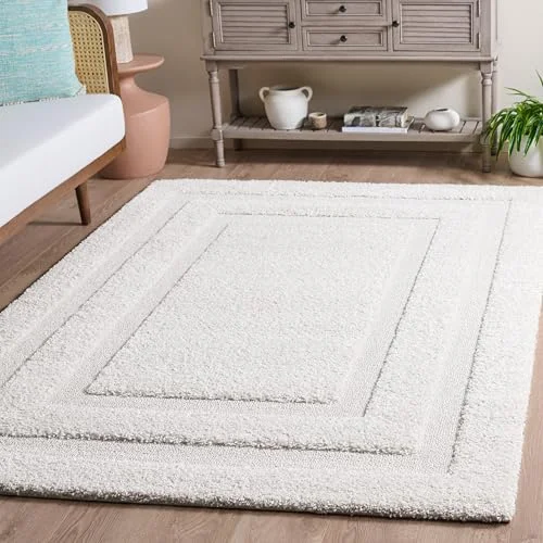 Safavieh skuggbox shag kollektion SG454 samtida 4' x 6' Crème 683726973263
