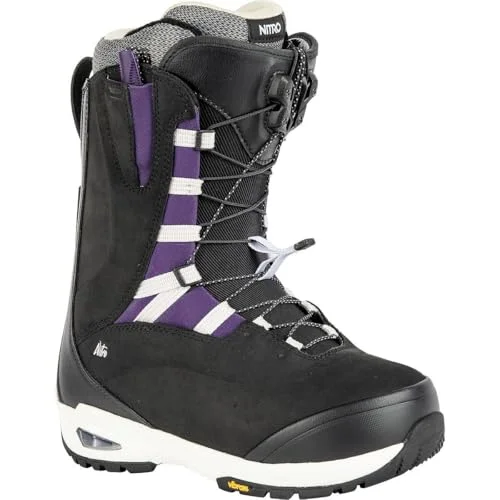 Nitro Bianca TLS '21 Premium All Mountain Freeride Freestyle snabbsnörningssystem båt snowboardbåt, black Purple, MP 27,5 // EU 42 US 10 7630221825125