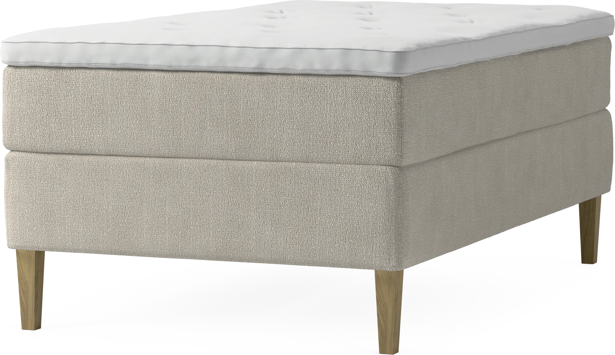 Delux Dream Kontinentalsäng, enkelsäng 120 cm med bäddmadrass och sängben FbxdT