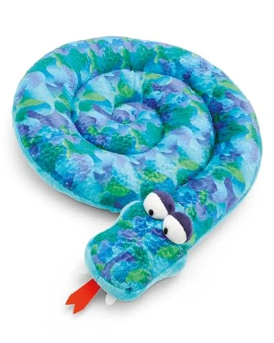 NICI kudde orm rund 30cm grön Fluffig mjuk gosekudde för pojkar, flickor, spädbarn och alla som älskar gosiga leksaker, perfekt hemmet, dagis eller på språng 61729 4012390617290