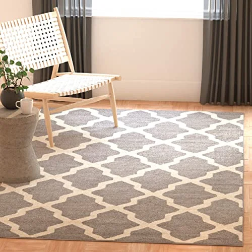 Safavieh Ava texturerad matta, handtuftad ullmatta i silver/elfenben, 91 x 152 cm 683726784623