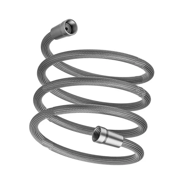 1.5m Light Grey Nylon Anti-Explosion Shower Hose with PP Cap YX2026-1040 1.5m Light Grey Nylon Anti-Explosion Shower Hose with PP Cap YX2026-1040