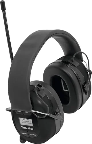 TechniSat STEREOMAN DAB+ OD trådlös stereo, DAB+/FM, Bluetooth hörlurar (DAB+/FM radiomottagning, kort antenn, integrerad mikrofon, kapselhörselskydd, för utomhusbruk) svart 4019588029200