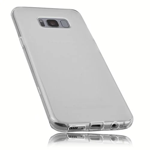 mumbi Mobilskal kompatibelt med Samsung Galaxy S8 mobiltelefonskal, transparent vitt 4251077275211
