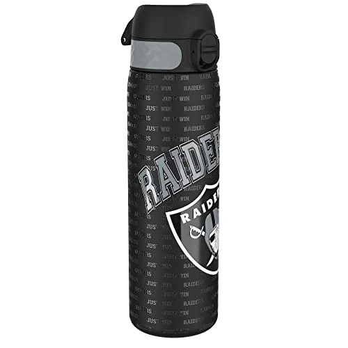 NFL Las Vegas Raiders Lätt Vattenflaska I Stål, 600 ml/20 oz, Ej Isolerad, Läckagesäker, att Öppna, Säker Låsning, Diskmaskinssäker, Fällbart Lock, Passar Mugghållare, Rengöra 619098088557