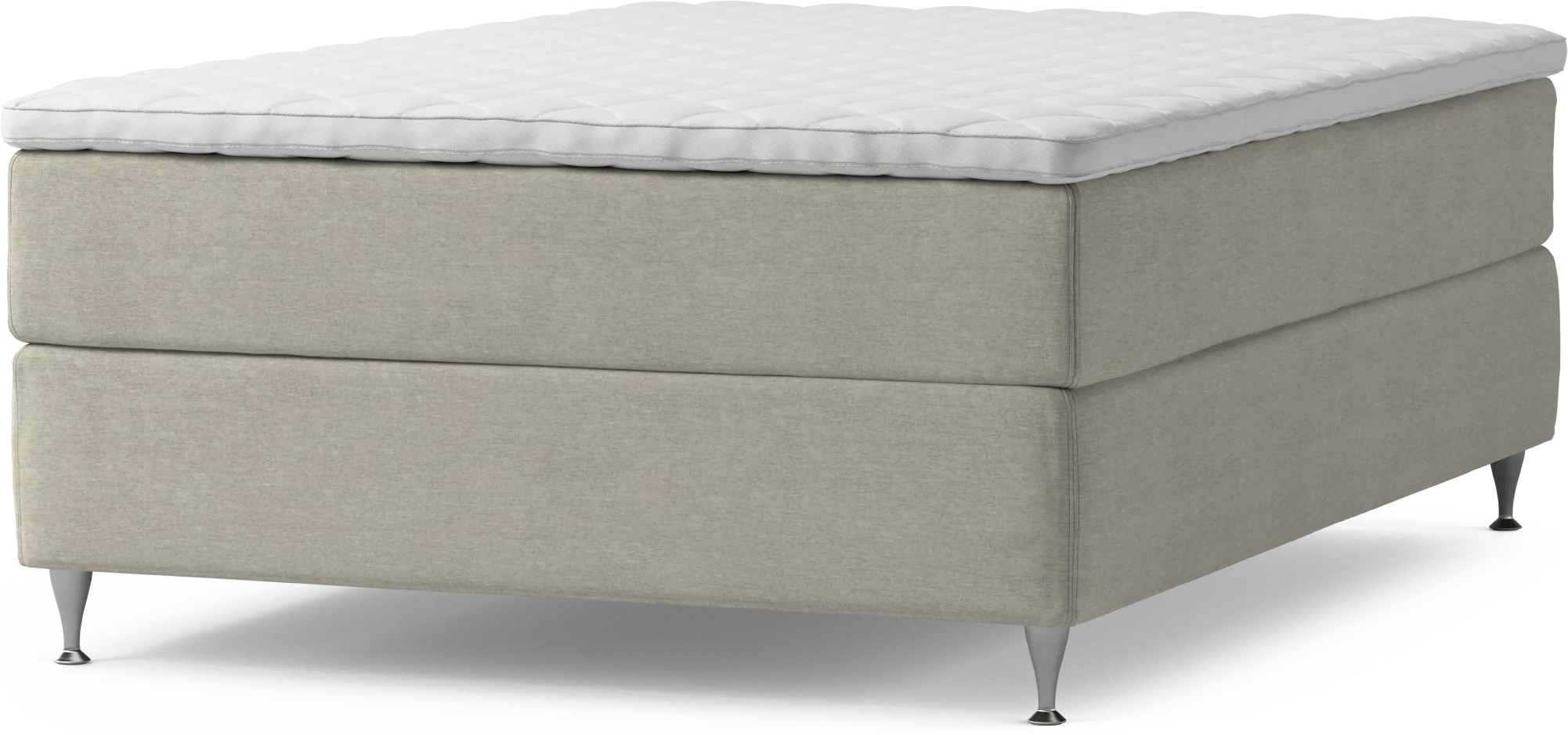 Delux Dream Kontinentalsäng, enkelsäng 140 cm med bäddmadrass och sängben LwHCf