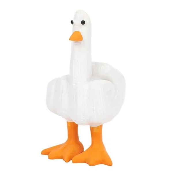 1 st Anka Mittenfinger Harts Figur Dekoration Trädgård ZZF-0094209QMX