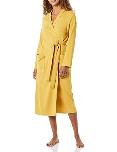 Amazon Essentials kvinnors lätt våffla fullängdsrock (finns i plusstorlek), senapsgul, medium 195111656779