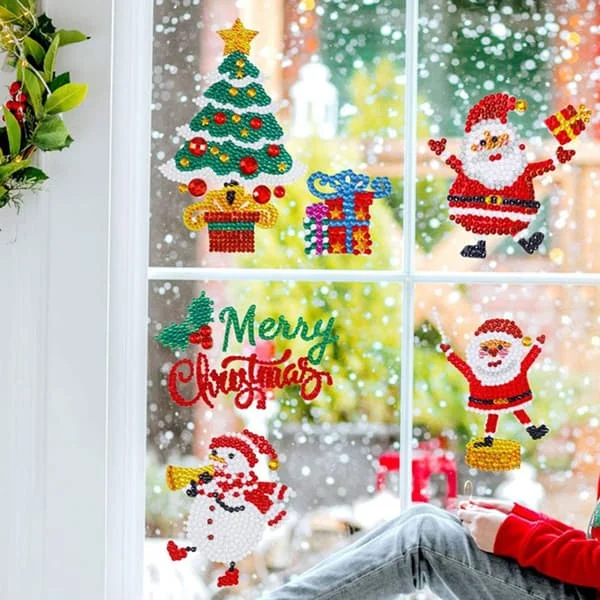 1 set diamantmålning jultema DIY harts praktisk allmänt använd hem diamantmålning SXH-013110