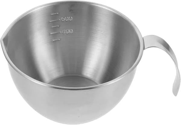 1 st blandningsskål i rostfritt stål 600 ml med handtag Praktisk enkel design Multifunktionella köksartiklar 5455468454318