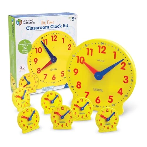 Learning Resources Big Time Klassrum Klocka 25 Stycken Kit 809302034931