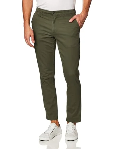 Amazon Essentials mäns slim fit casual stretch chinos byxa, oliv, 34 B x 33 L 191770606025