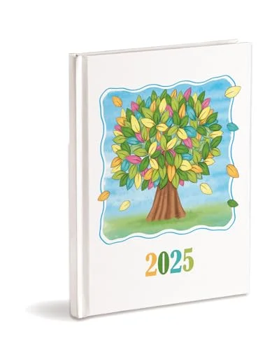 Agenda Organizer 2025 januari december inbunden, Vecka, Träd 8059174875787