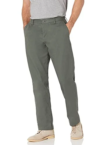 Amazon Essentials herr Classic Fit skrynkelbeständig platt framsida chinos byxa (finns i stor och hög), oliv, 48 B x 32 L 196433255435