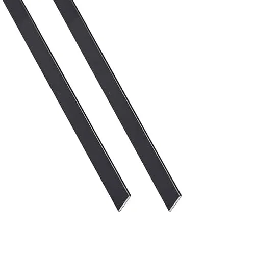 5 meter flexibel vägglister och skena vattentät självhäftande panellistlist, panellister för dörrar, kanter, speglar, heminredning (matt svart, bredd 1,0 cm) 9309852496322