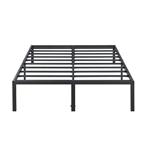 Olee Sleep 45 cm stabil stålsäng/stålribbotten, halkskyddsstöd, madrassunderbyggnad/metallsäng/sängram / 90 x 200 cm/tvilling/svart/metall 8809448002698