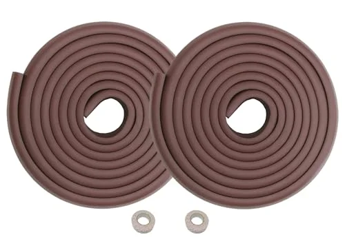 HIMRY® 10 meter (2 X 5 m) kantskydd L format skumkudde extra tjock, svampbord kantkudde, hörnkudde, antikollisioner baby barn stötskydd, brun KXD7000 2 6975990031683