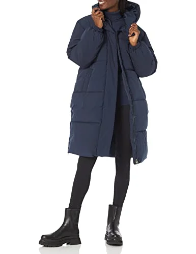 Amazon Essentials överdimensionerad lång pufferjacka för kvinnor (finns i plusstorlek), marinblå, XX Large 196433808778