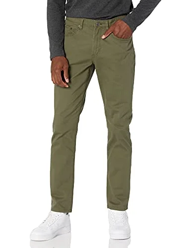 Amazon Essentials mäns slim-fit-byxor, 5-fickors stretch twill-design, oliv, 34 W x 29 L 193548646929