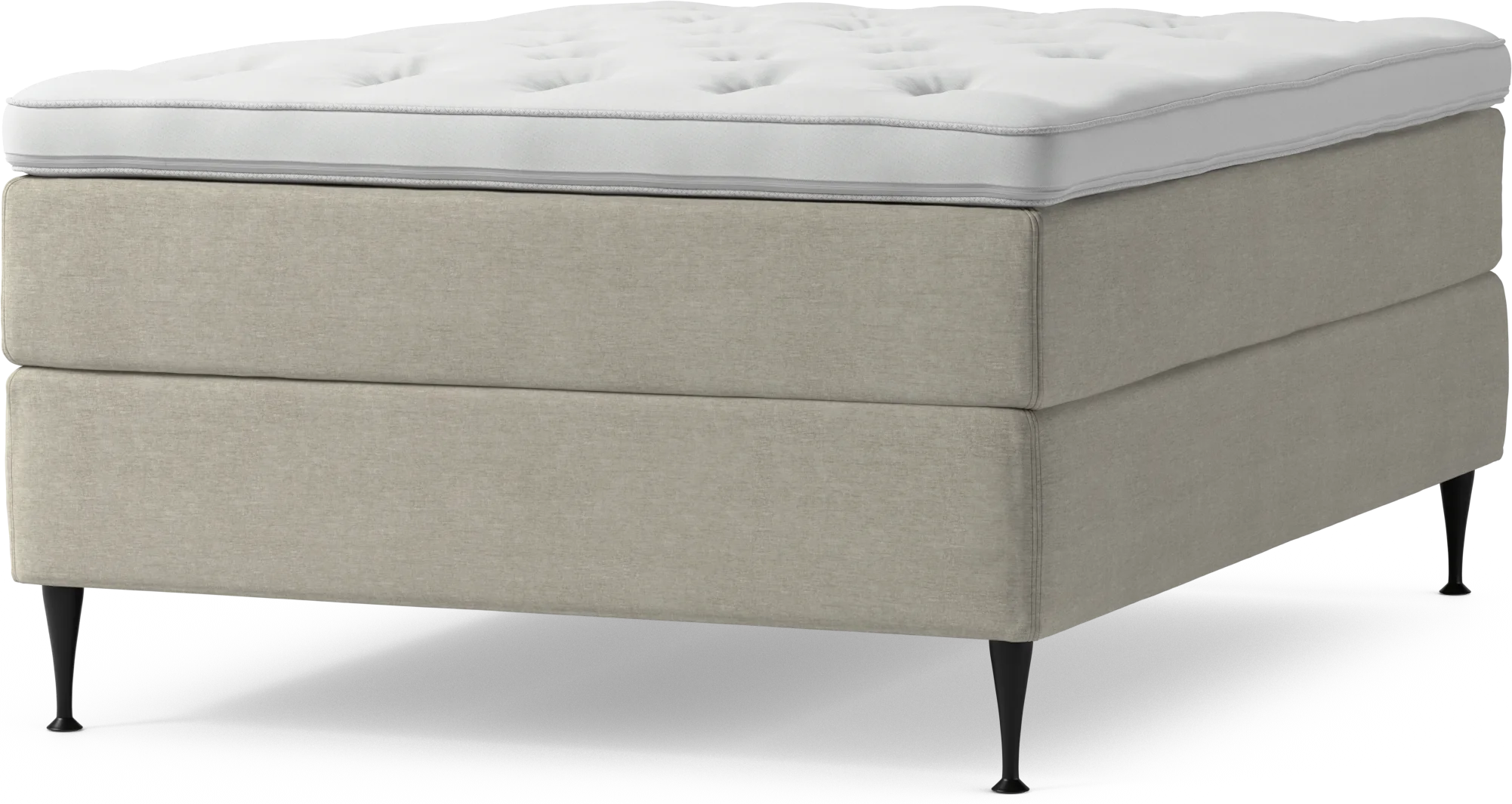 Delux Dream Kontinentalsäng, enkelsäng 140 cm med bäddmadrass och sängben uktFa