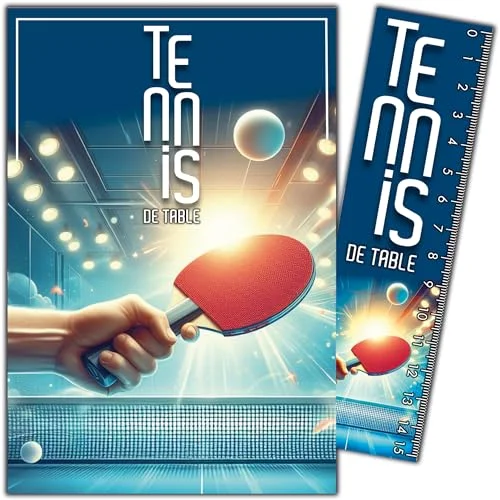 AFIE 69 1019 PING PONG Tennis kort med kuvert 12 x 17,5 cm för sportponger spelare mästare passion sportkollektion från de olympiska spelen tillverkad i Frankrike 3700676659225